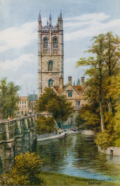 Magdalen College and River, Oxford by Alfred Robert Quinton